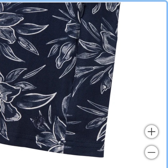 NWT Hang Ten Women's Sun Tee navy print UPF 50+ quick dry hiking fishing - Picture 3 of 4